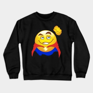 Super Hero Smiley Face Emoticon Crewneck Sweatshirt